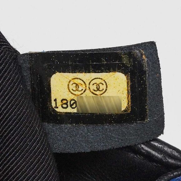 Chanel Blue/Black Quilted Lambskin Leather Small Boy Bag - Picture 7 of 9